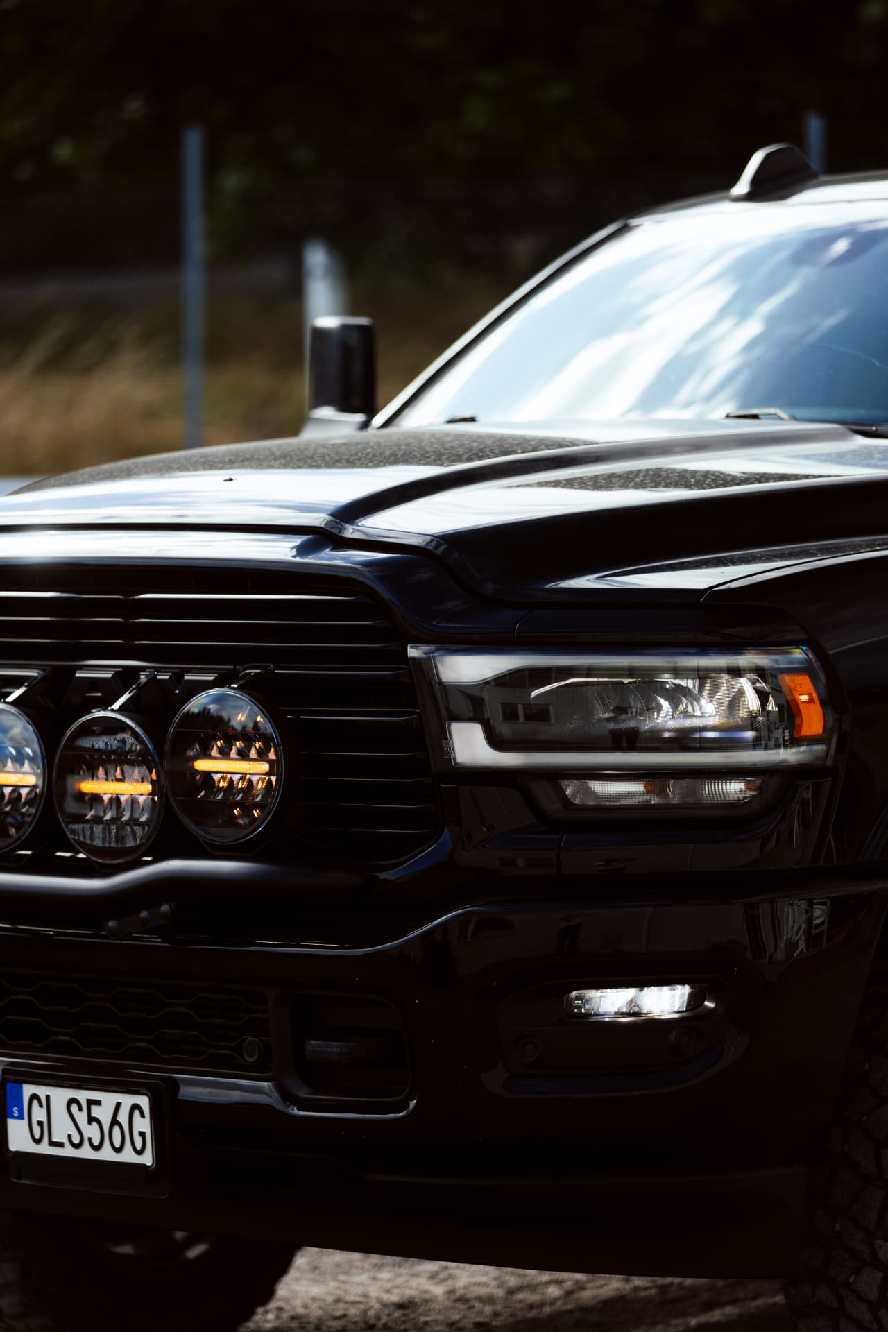 Detalj av pickupens front